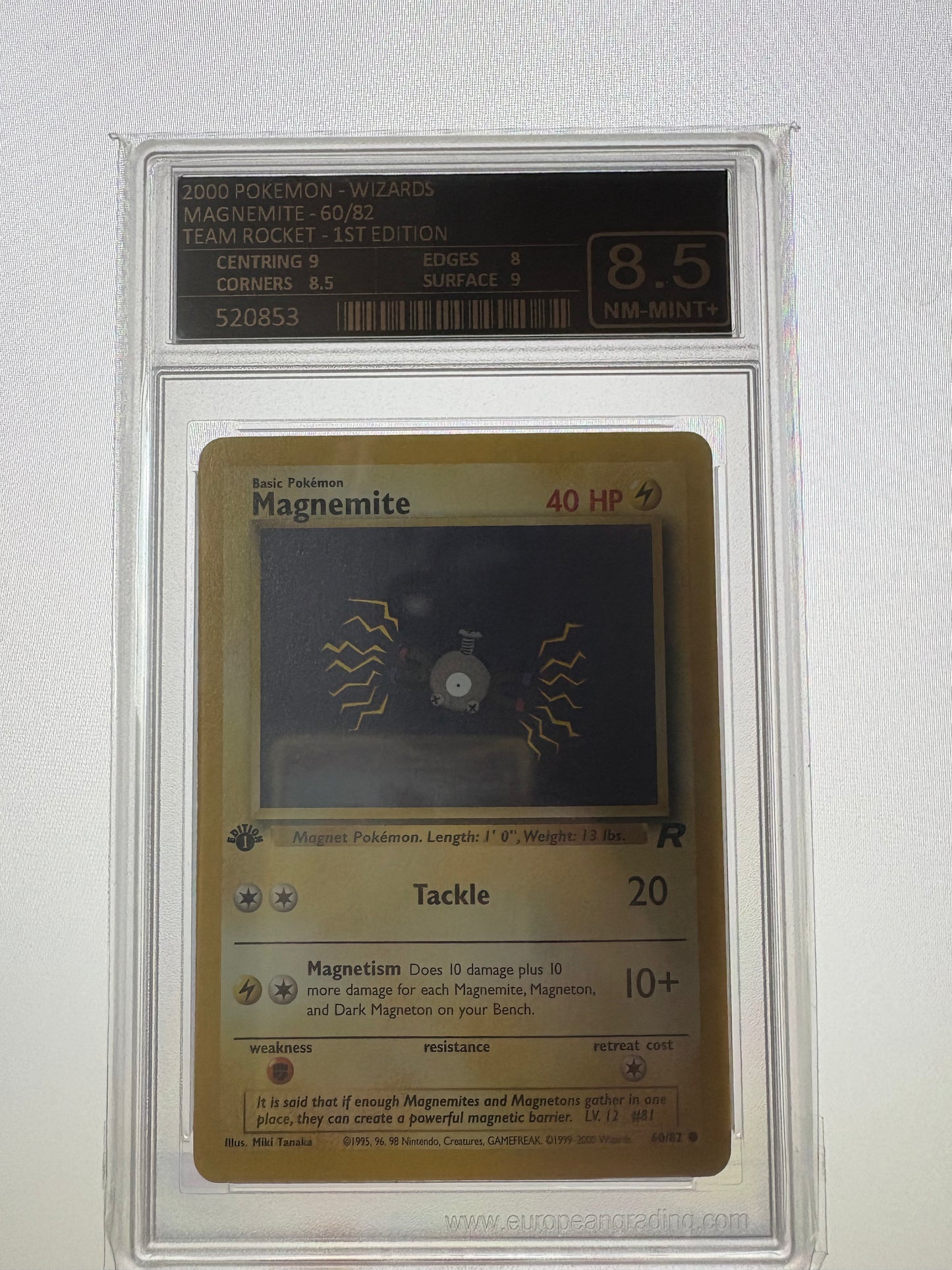 Magnemite - Team Rocket 1st Edition - EG8,5